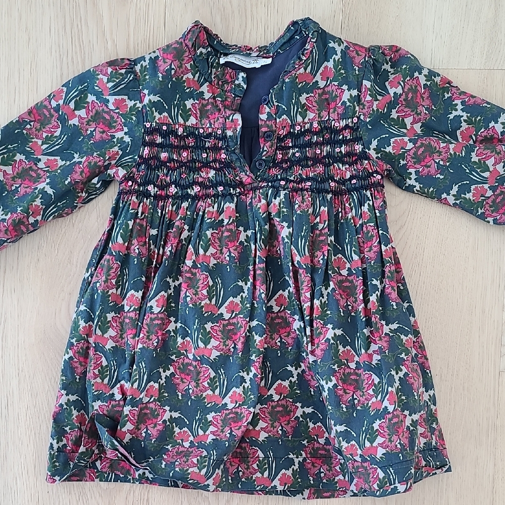 Bonpoint Pink  Floral Dress